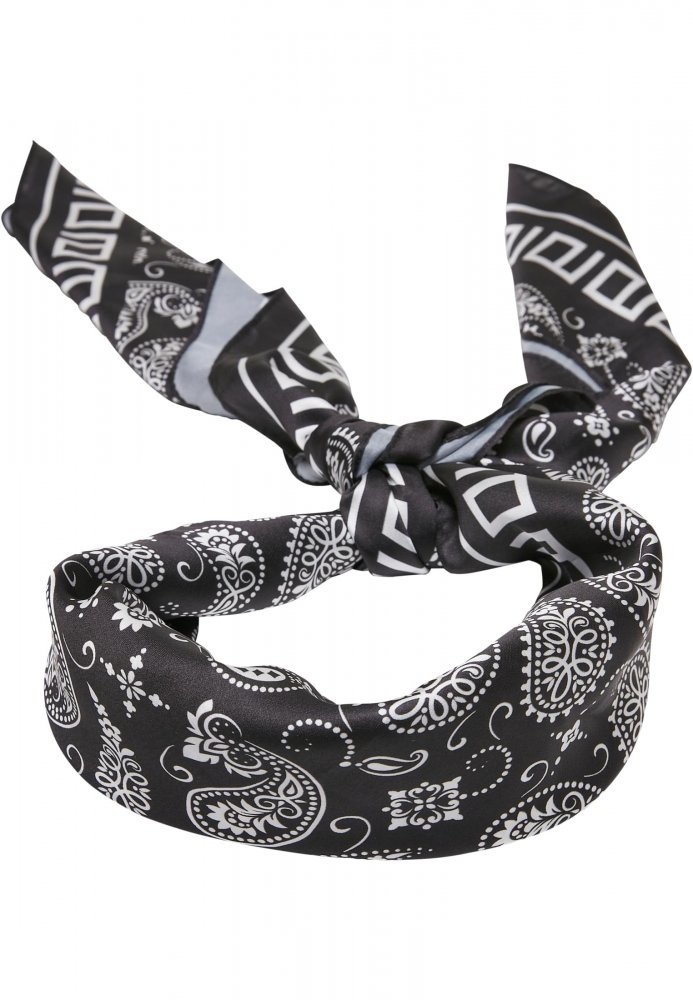 Big Pattern Bandana - black bandana aop