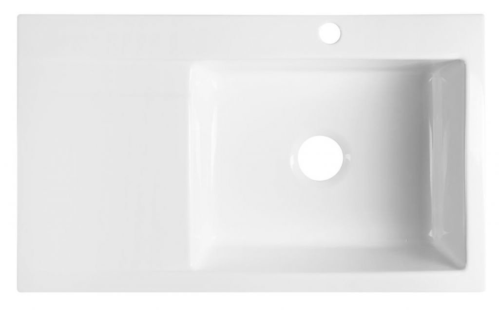 SAPHO AVORIA keramický dřez s odkapávací plochou 86x51 cm, bílá 55086