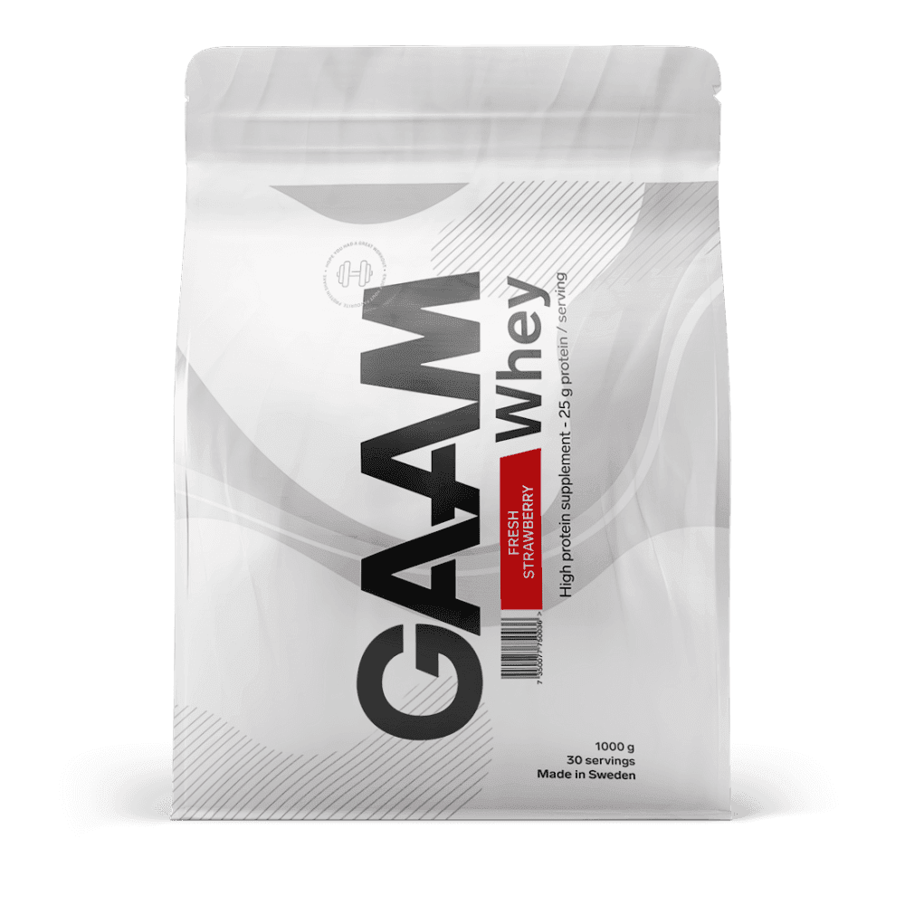 GAAM 100% whey premium fresh strawberry protein 1 kg