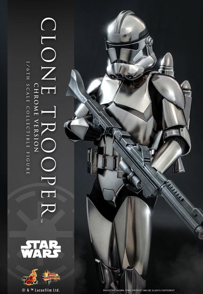 Hot Toys | Star Wars - sběratelská figurka Clone Trooper (Chrome Version) 2022 Convention Exclusive 30 cm