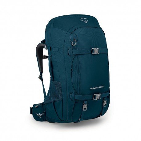 Osprey Fairview Trek 50l dámský turistický batoh s předním plněním a cestovním obalem Night jungle blue