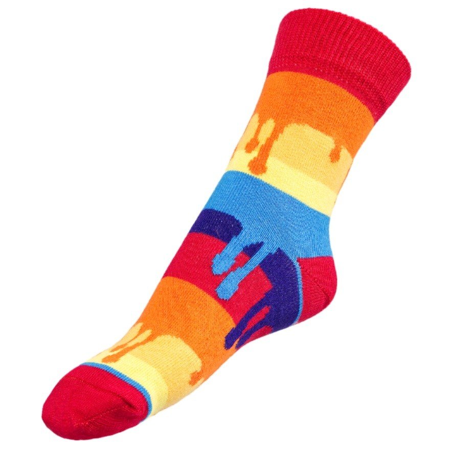Bellatex Ponožky dětské Barvy, červená, oranžová, modrá, vel. 20-24