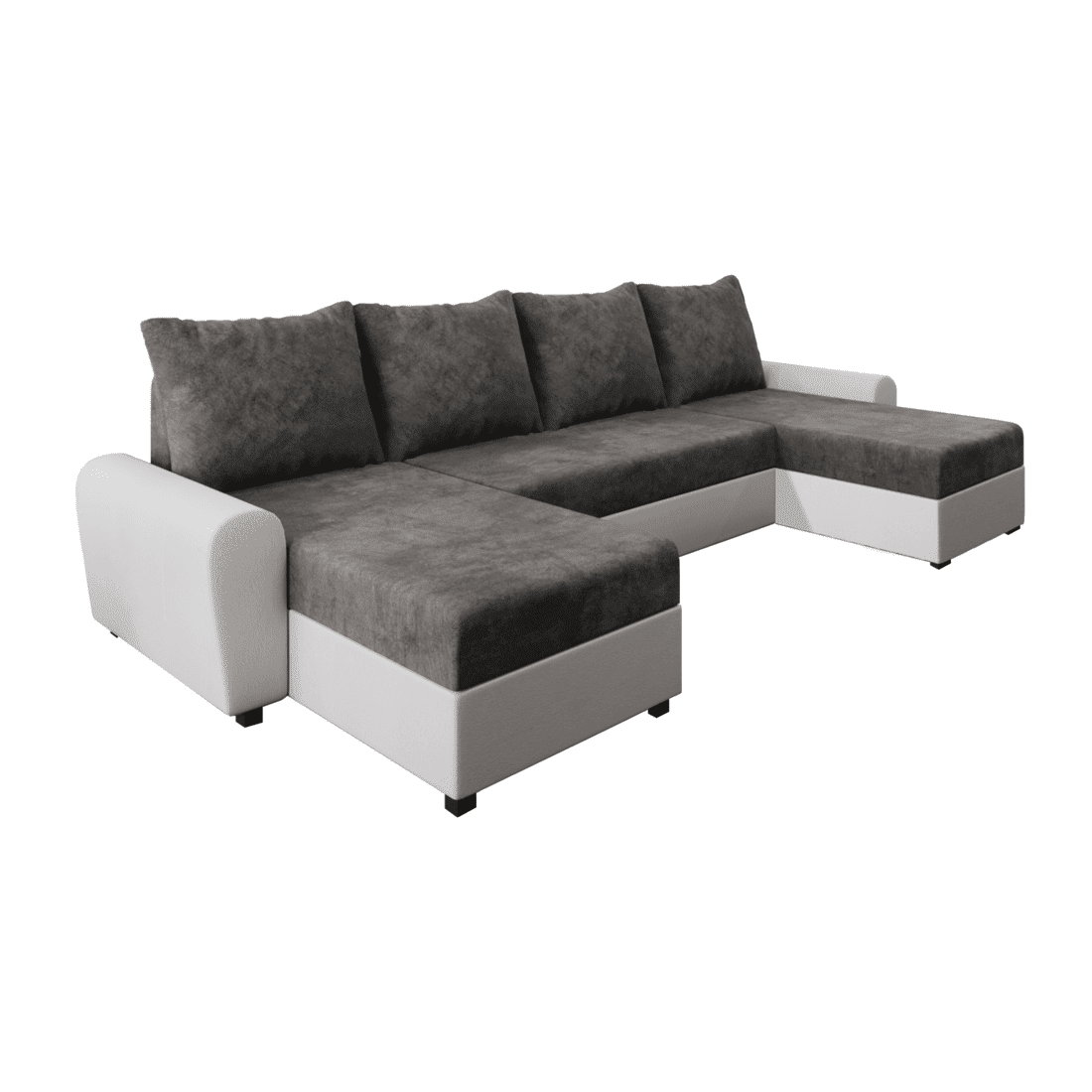 Univerzální sedací souprava, šedá/bílá, DAKAR U