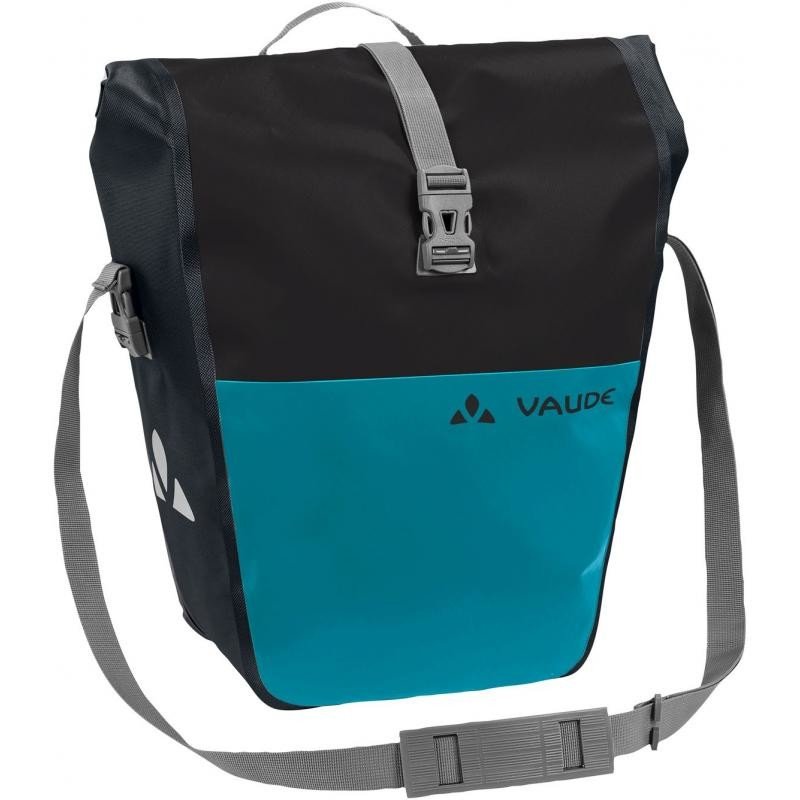 Brašny Vaude Aqua Back Color Single - zadní, 1 kus, na nosič, černá-tyrkysová