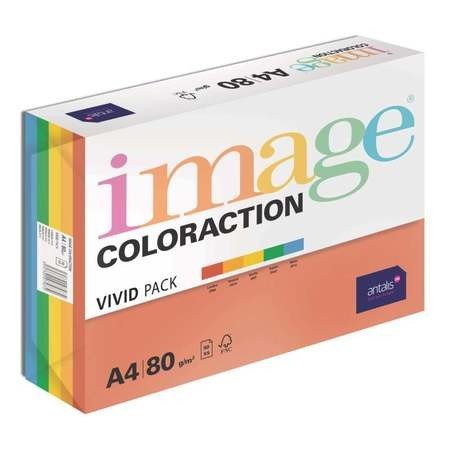 Kancelářský papír Image Coloraction A4/80g, Mix intenzivní 5x20, mix - 100, 431936