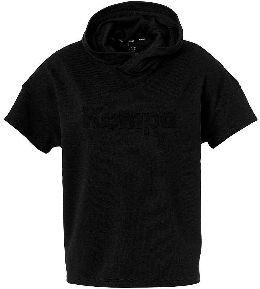 Mikina s kapucí Kempa HOOD SHIRT WOMEN BLACK & WHITE