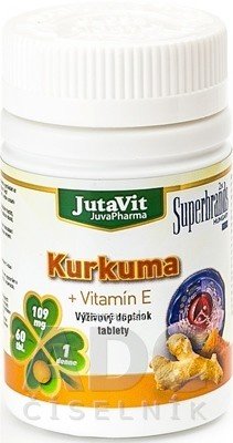 JuvaPharma Kft. JutaVit Kurkuma + Vitamín E tbl 1x60 ks 60 ks