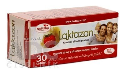 Gelda Scientific LAKTAZAN tablety tbl enzym laktáza s příchutí jahody 1x30 ks 30 ks