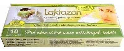 Gelda Scientific LAKTAZAN tablety tbl enzym laktáza s příchutí máty 1x10 ks 10 ks