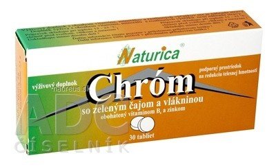PharmTurica s.r.o. Naturica CHROM se zeleným čajem a vlákninou tbl (chrom 35 mikrogramů) 1x30 ks 30 ks