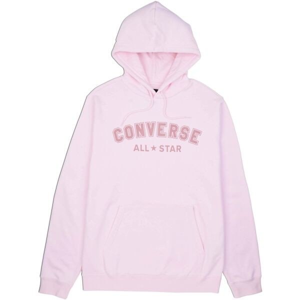 Converse CLASSIC FIT ALL STAR SINGLE SCREEN PRINT HOODIE BB Unisexová mikina, růžová, velikost L
