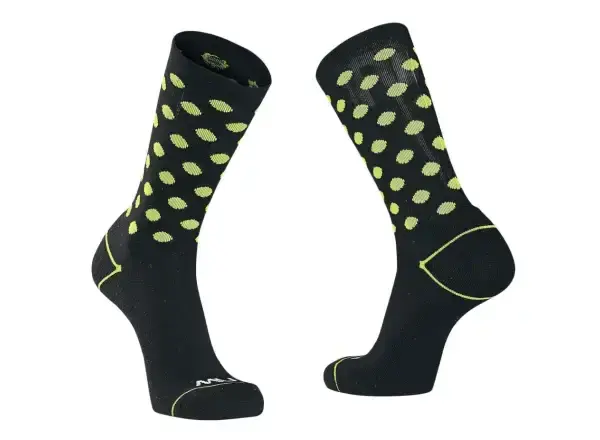 Cyklo ponožky Northwave Core Sock Black/Yllw Flu S