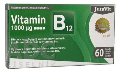 JuvaPharma Kft. JutaVit Vitamin B12 1000 mikrogramů tbl 1x60 ks