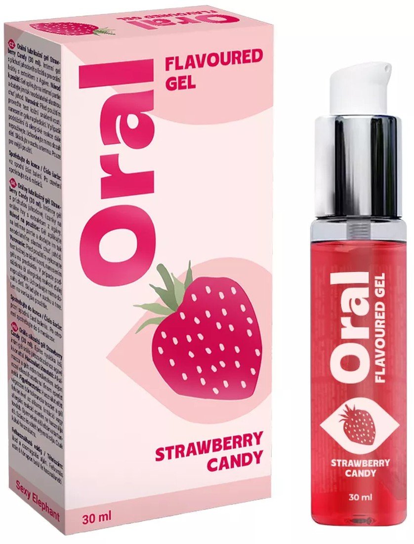 Orální lubrikační gel Strawberry Candy, 30ml - 300009257
