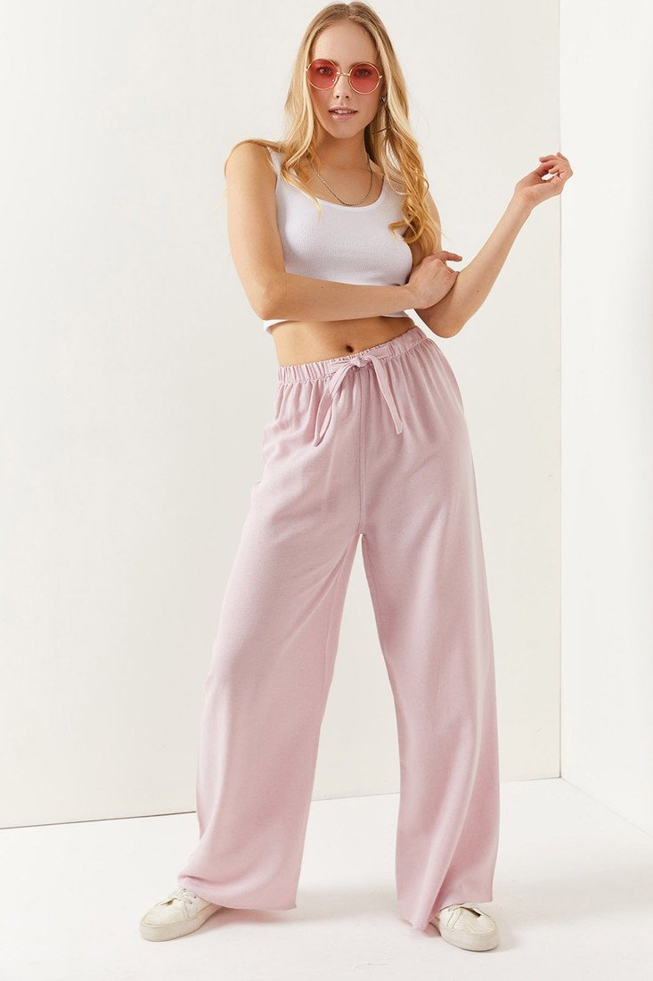 Olalook Pants - Pink - Wide leg