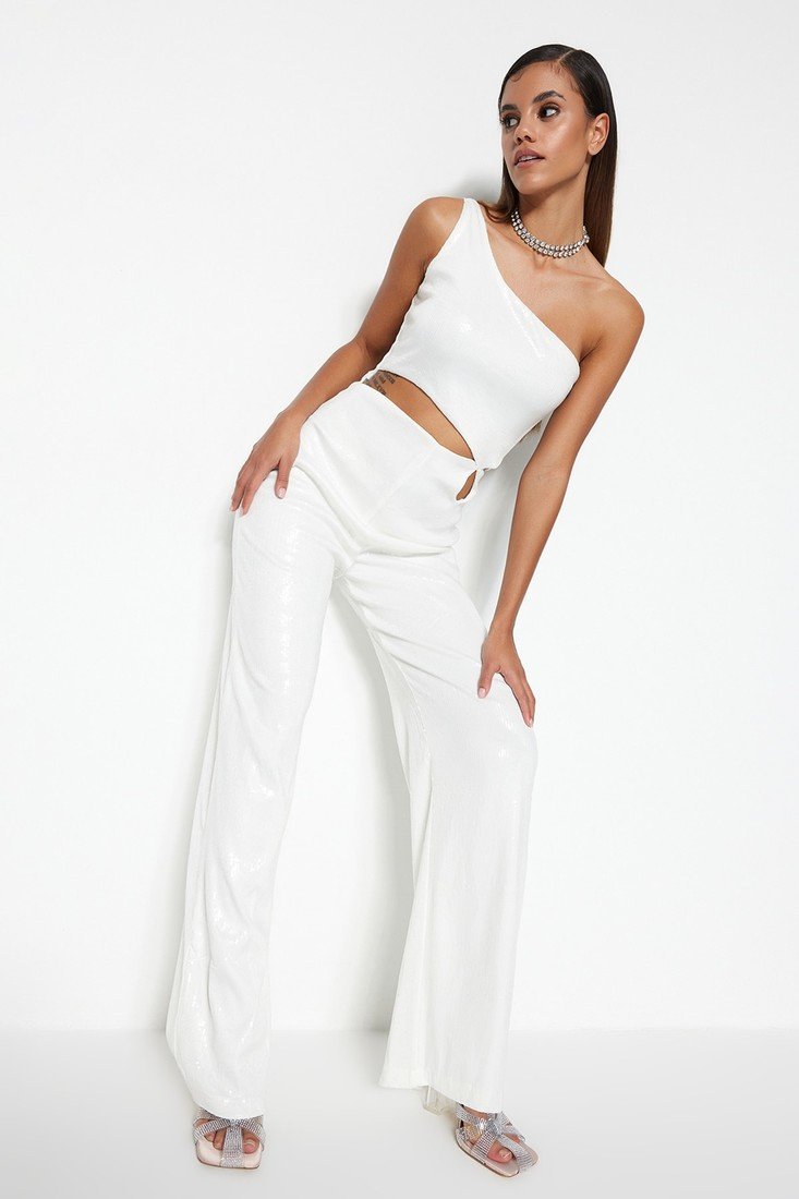 Trendyol Jumpsuit - Ecru - Fitted