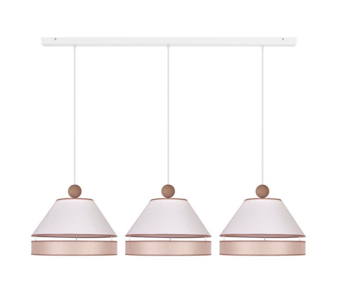 Lustr na lanku AVIGNON 3xE27/15W/230V bílá/béžová