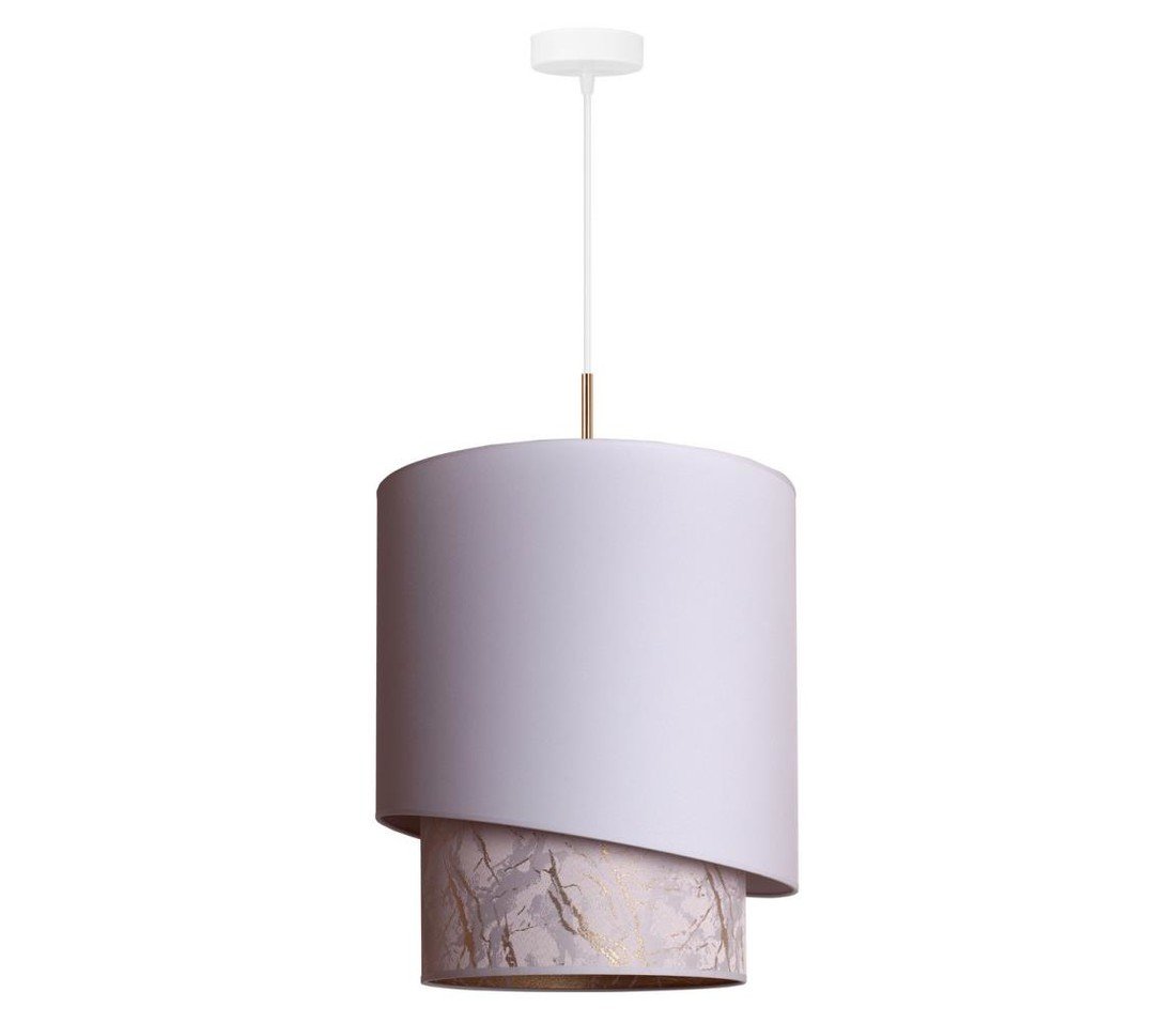 Lustr na lanku PARIS 1xE27/15W/230V pr. 40 cm bílá/béžová