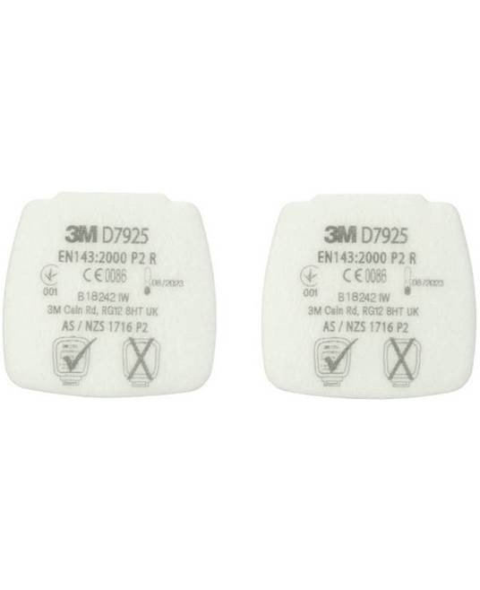D7925, 3M™ Secure Click™ Částicový filtr P2 R, jedno balení 4 ks