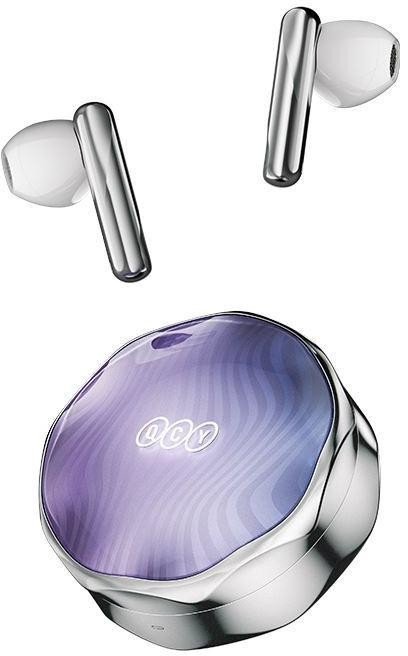 QCY - T21 FairyBuds bezdrátová sluchátka s dobíjecím boxem, stříbrná (T21 silver)