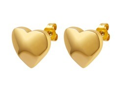 Troli Něžné srdíčkové náušnice z oceli VAAXF256S