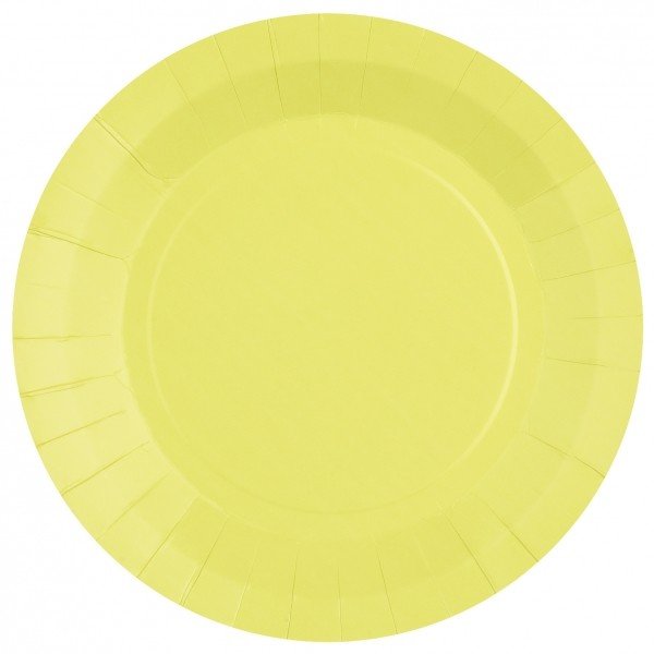 Talíře papírové žluté 22,5 cm 10 ks