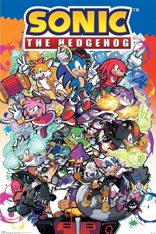 PYRAMID INTERNATIONAL Plakát, Obraz - Sonic The Hedgehog - Sonic Comic Characters, (61 x 91.5 cm)
