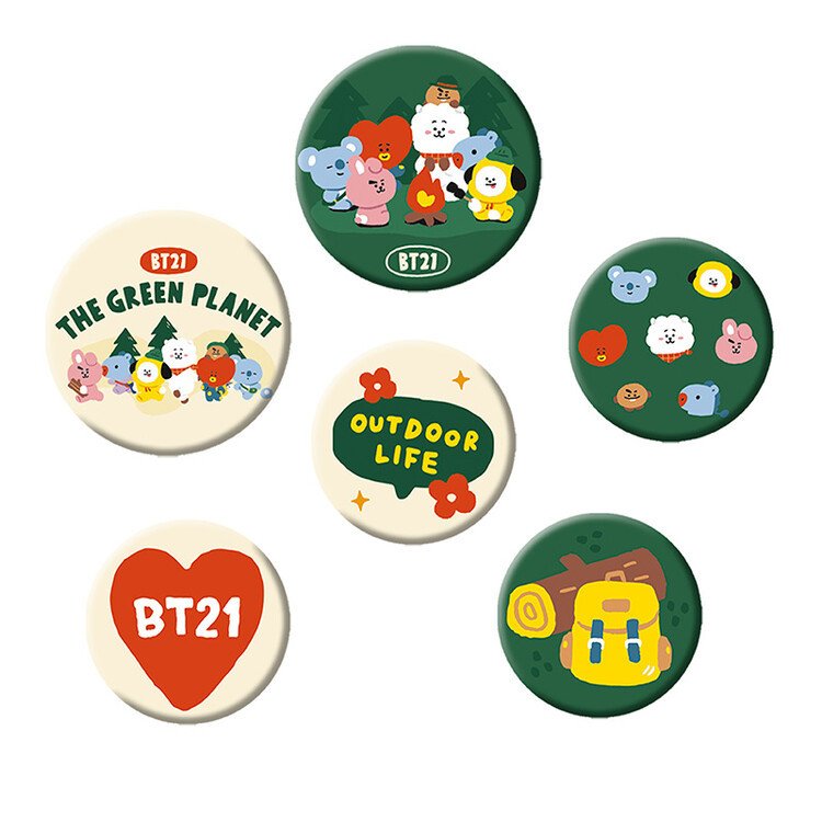 ABY STYLE Plackový set BT21 - Green Planet