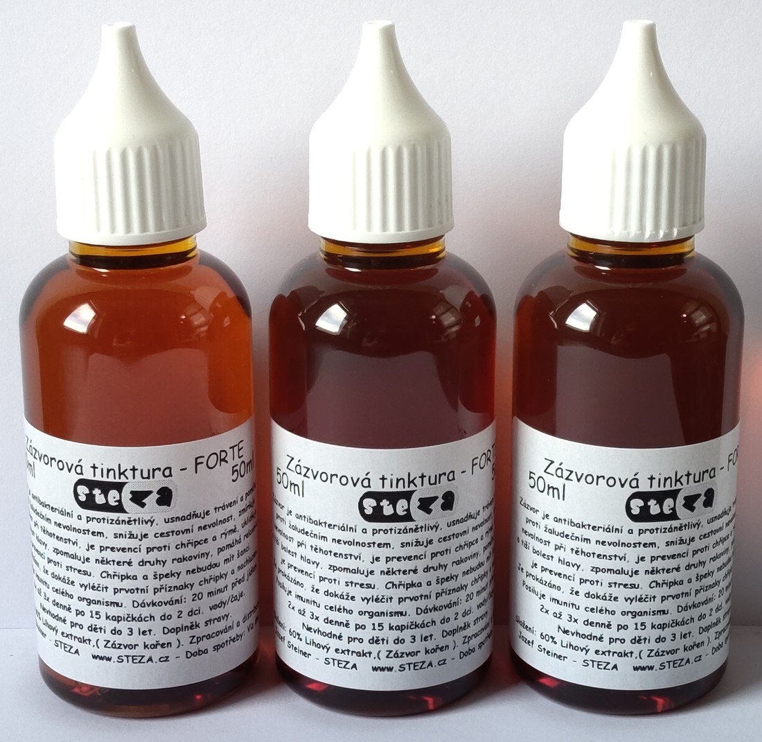 STEZA - Zázvorová tinktura - FORTE 50 ml.