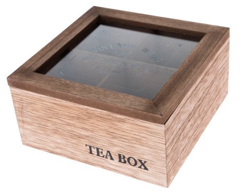 Box na čaj Vintage Home 16x8 cm, dřevěný