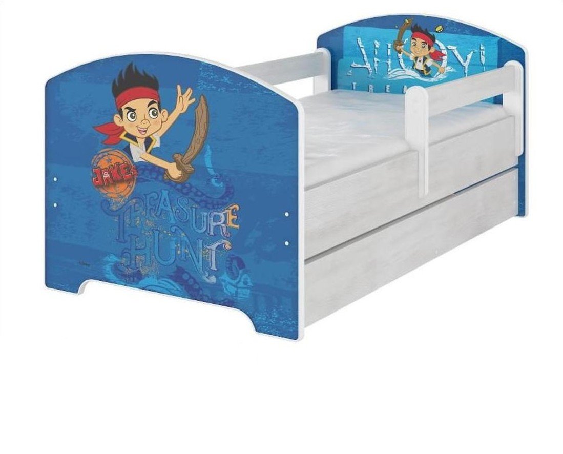 Ourbaby Oskar bed Jake and the Never pirates modrá postel + úložný prostor 160x80 cm
