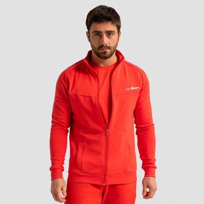 Mikina se zipem Limitless Hot Red XXL - GymBeam