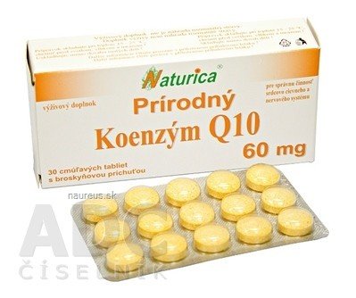 PharmTurica s.r.o. Naturica Přírodní KOENZYM Q10 60 mg tbl (cucavé tablety) 1x30 ks 30 ks