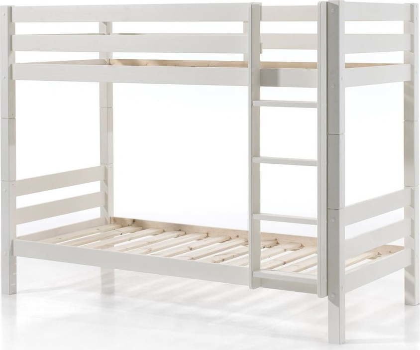 Bílá patrová dětská postel 90x200 cm Pino - Vipack