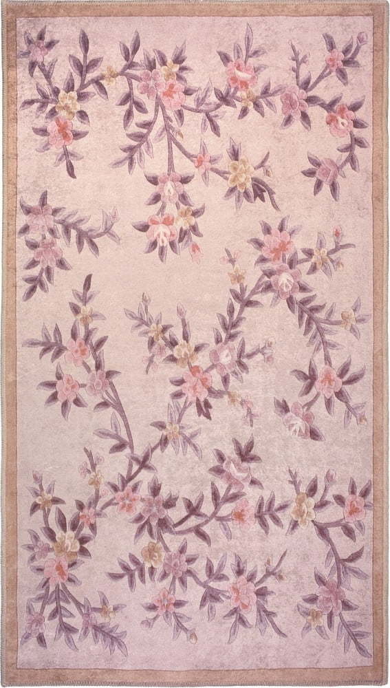 Světle růžový pratelný koberec běhoun 200x80 cm - Vitaus