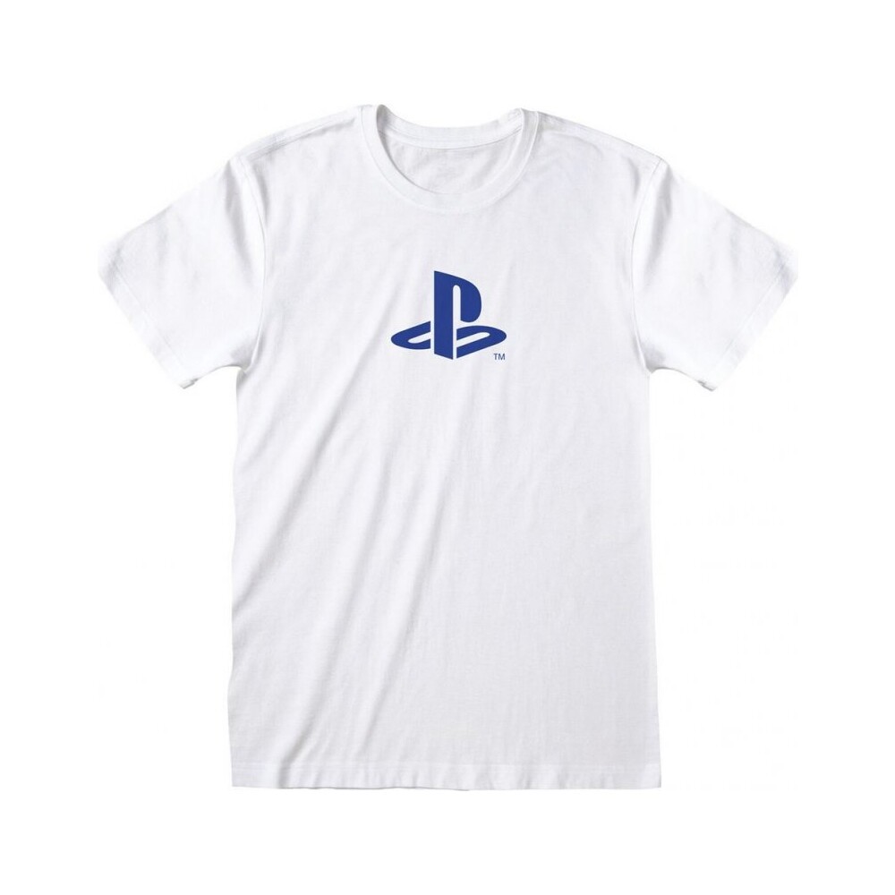 Tričko PlayStation Blue Logo White Unisex S