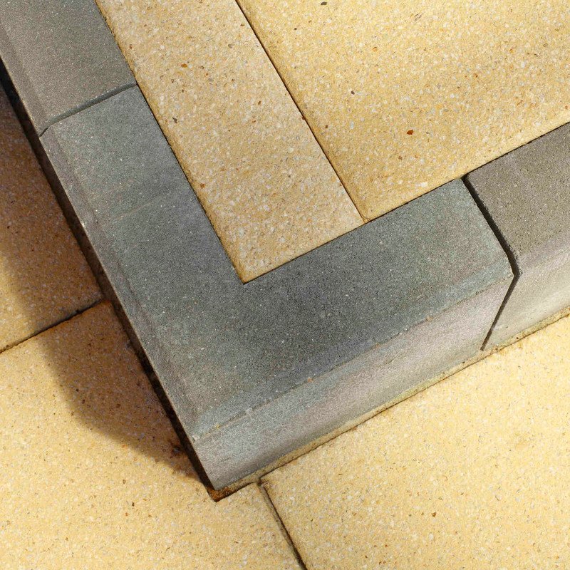 Obrubník rohový vnější BEST LINEA standard přírodní 80x250x250 mm