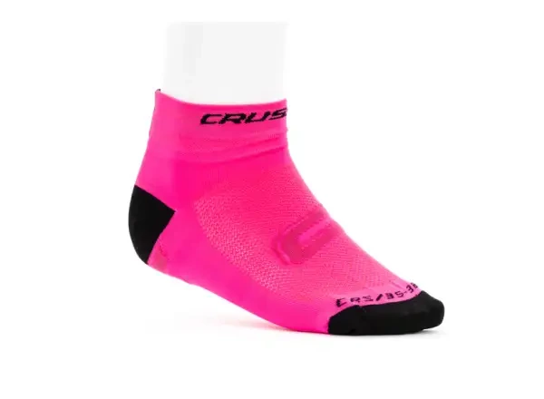 Crussis cyklistické ponožky růžová/černá vel. 39-42