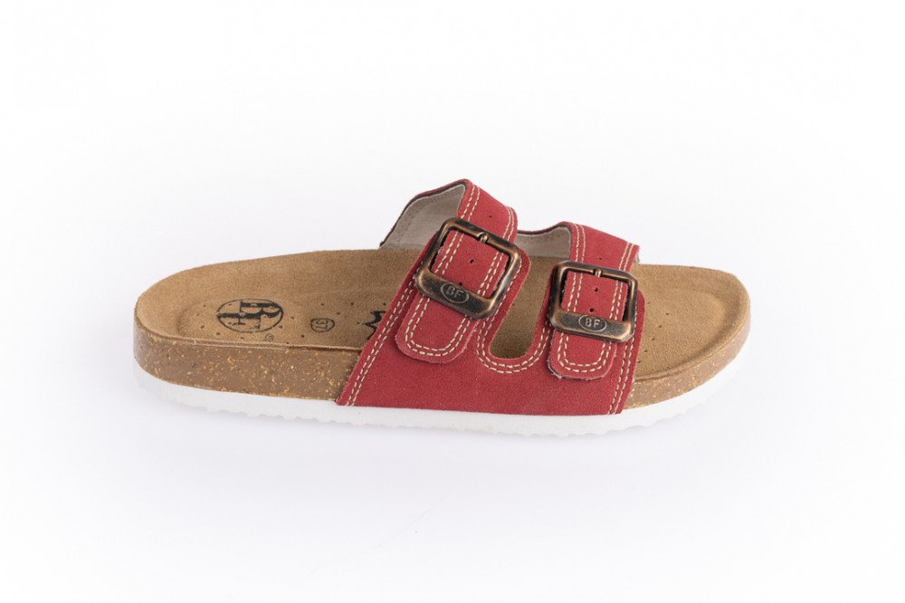 BF BY-213-15-99 Dámské pantofle v červené barvě 40