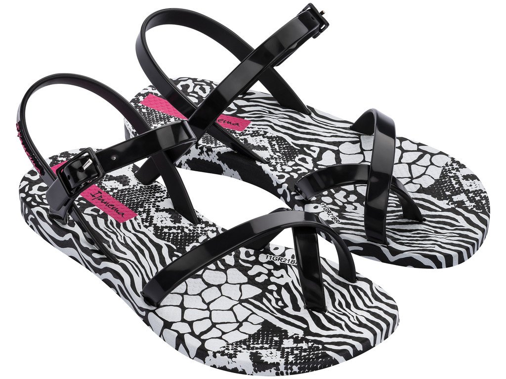 Ipanema Fashion Sandal KIDS 83180-20829 Dětské sandály černo / bílé 25-26