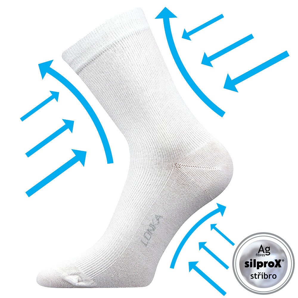 LONKA kompresní ponožky Kooper bílá 1 pár 35-38 109188