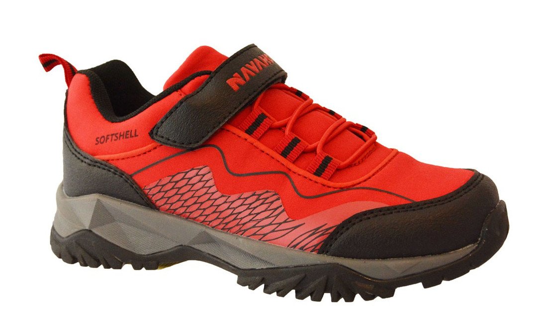 Navaho N7-509-25-02 Dětské softshellové boty červeno / černé 28