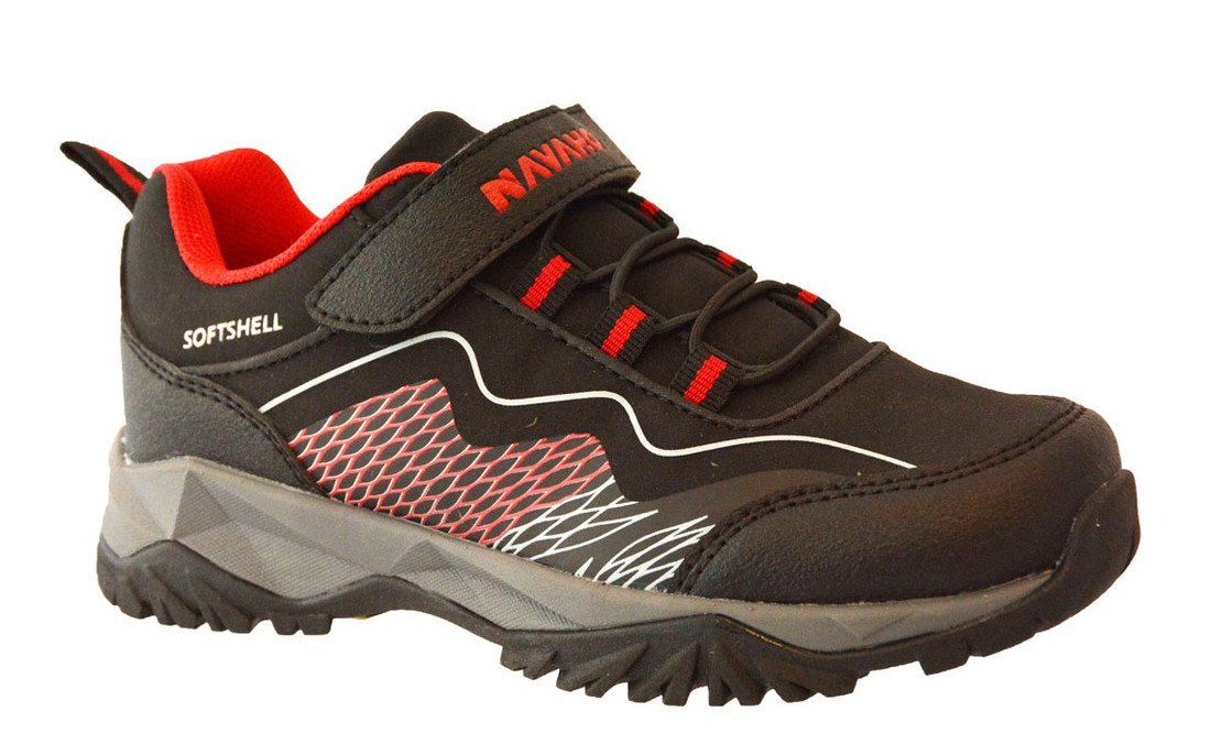 Navaho N7-509-26-02 Dětské softshellové boty černo / červené 28