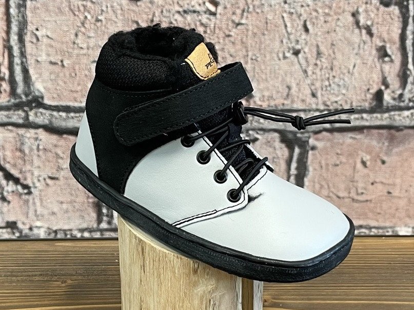 Pegres Barefoot BF40 Dětské zimní kotníkové boty šedé 30