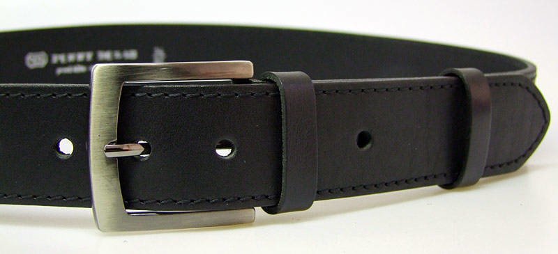 PENNY BELTS 25-1-60 Pánský kožený opasek černý 95cm