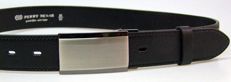 PENNY BELTS 30-020-4PS-60 Pánský kožený opasek černý 100cm