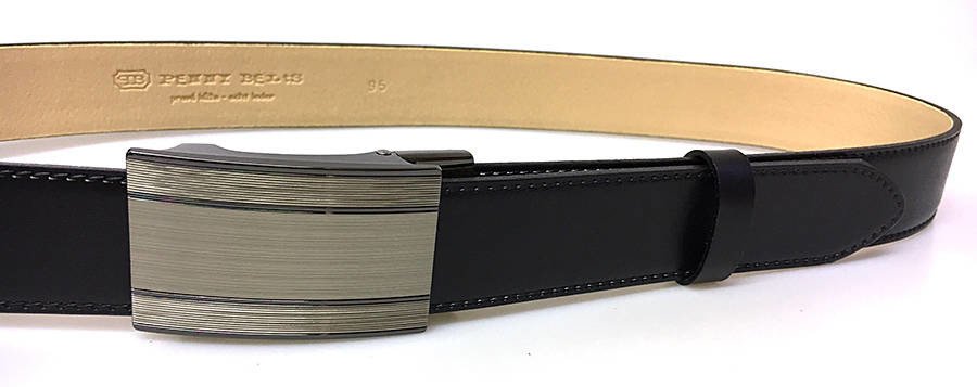 PENNY BELTS 35-020-A7 Pánský kožený opasek černý 95cm
