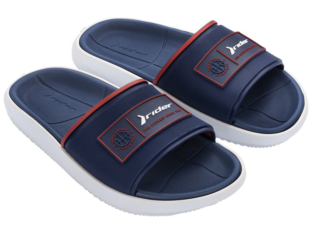 Rider Block Slide 11738-21192 Pánské pantofle bílo / modré 41