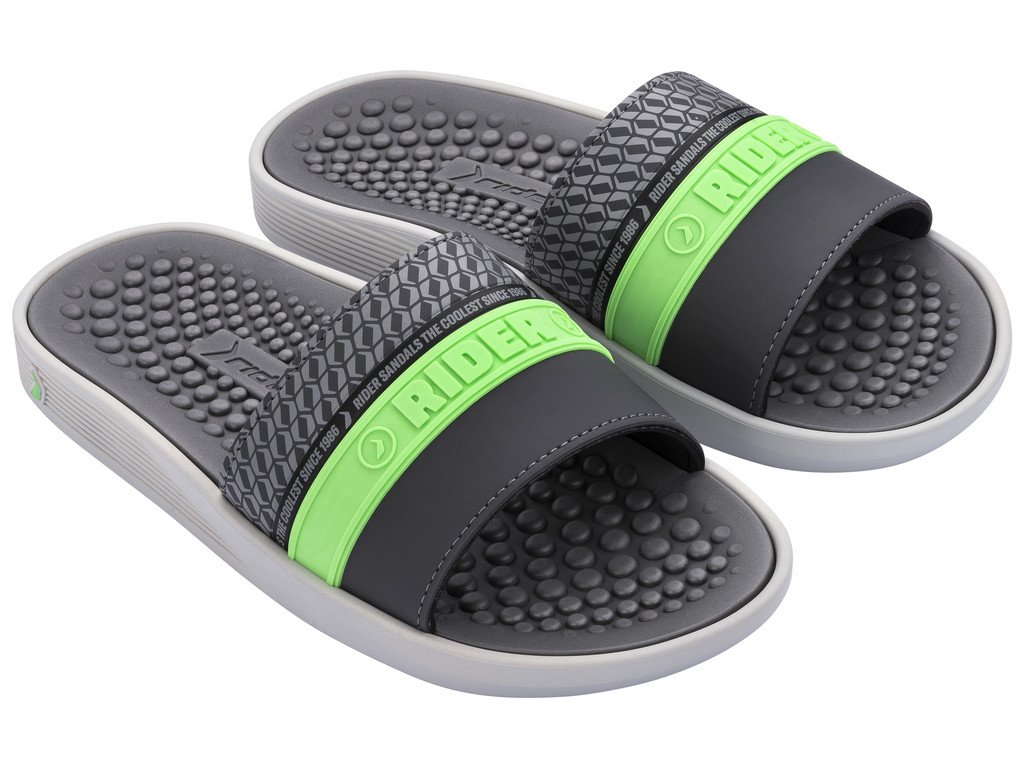 Rider Pump Slide 11690-20996 Pánské pantofle šedo / zelené 41