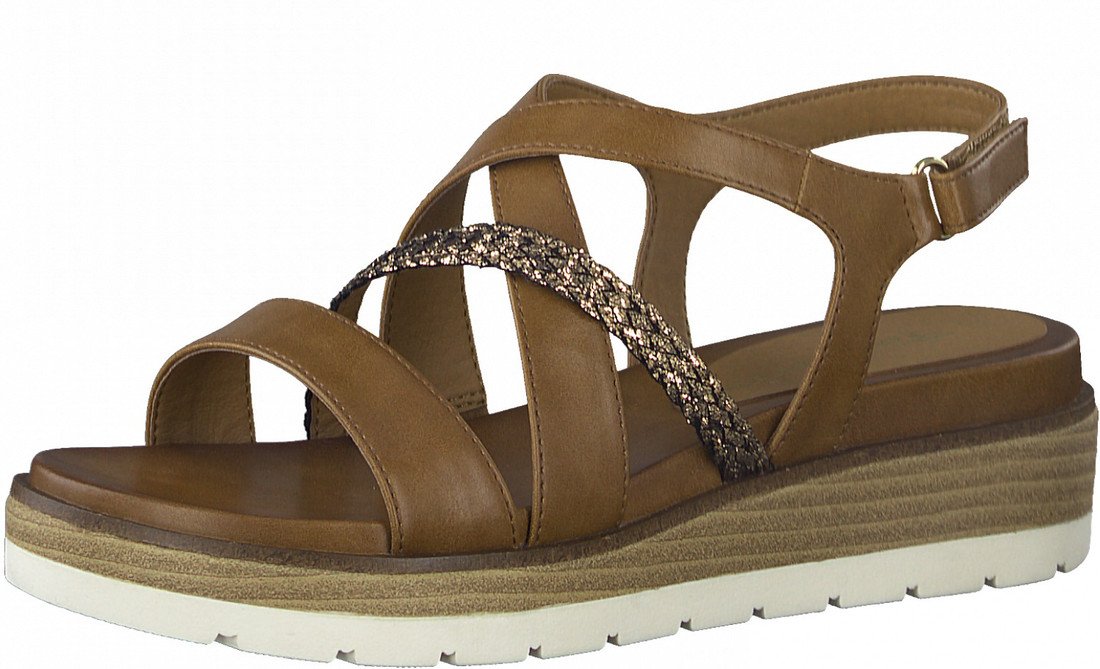 Tamaris 1-28255-28 305 Dámské sandály na klínku hnědé 36